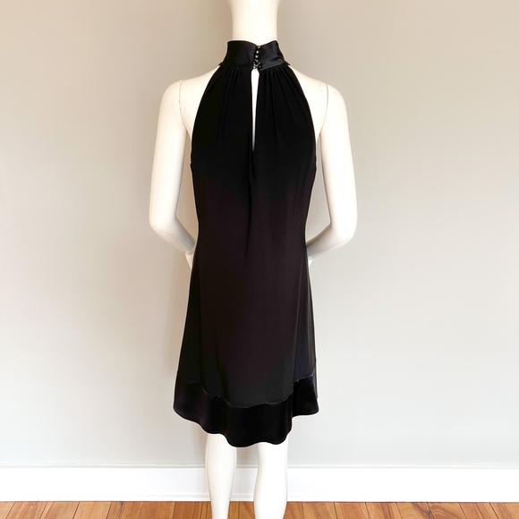 Lauren Ralph Lauren Little Black Dress Mock Neck Sleeveless Short Mini Party 8 - Picture 9 of 13